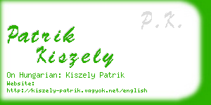 patrik kiszely business card